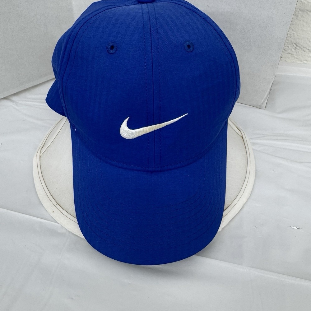 Nike Hat Cap Strap Back Mens Royal Legacy 91 Dri‎ Fit Golf Athletic Sport Swoosh
